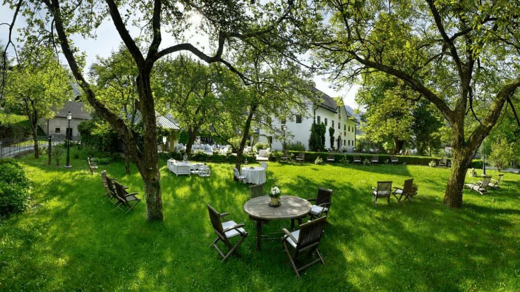 Kendov Dvorec historic manor house surrounded by forest near Spodnja Idrija