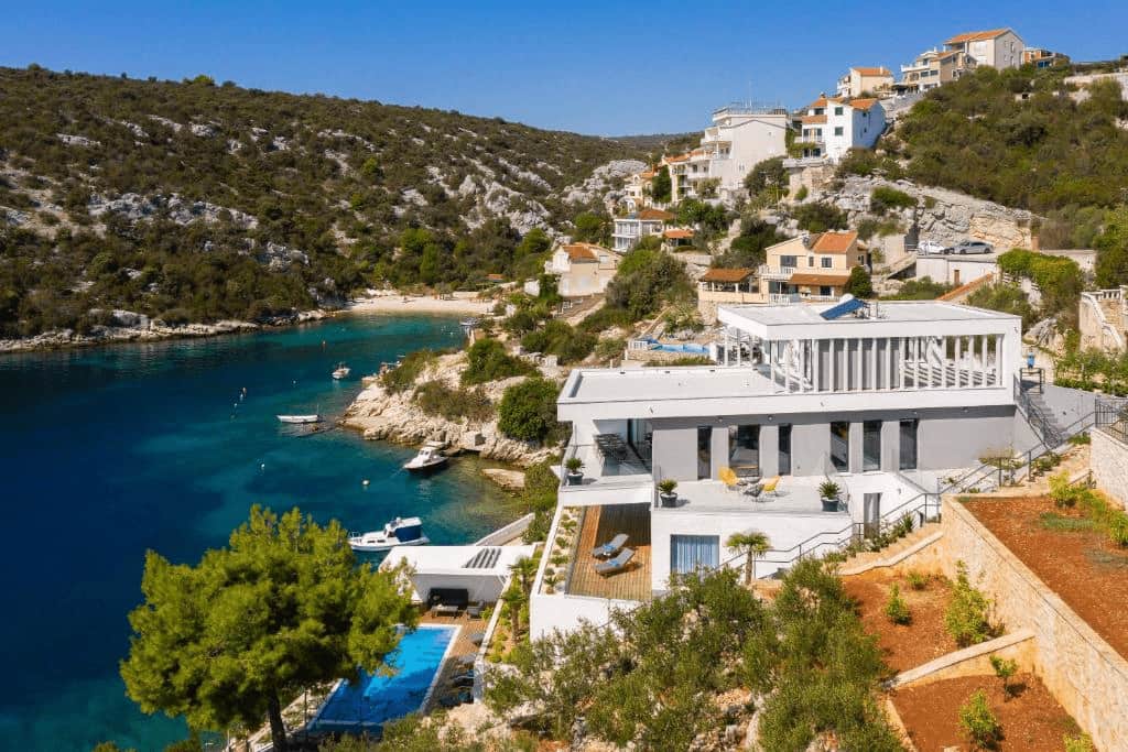 Best Luxury Villas Dalmatia Croatia. Amazing beachfront villa view.