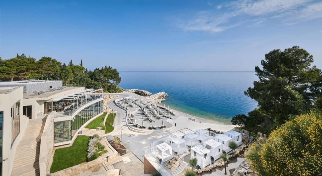 Dalmatia vs Istria luxury hotels. Amazing hotel with private beach view.