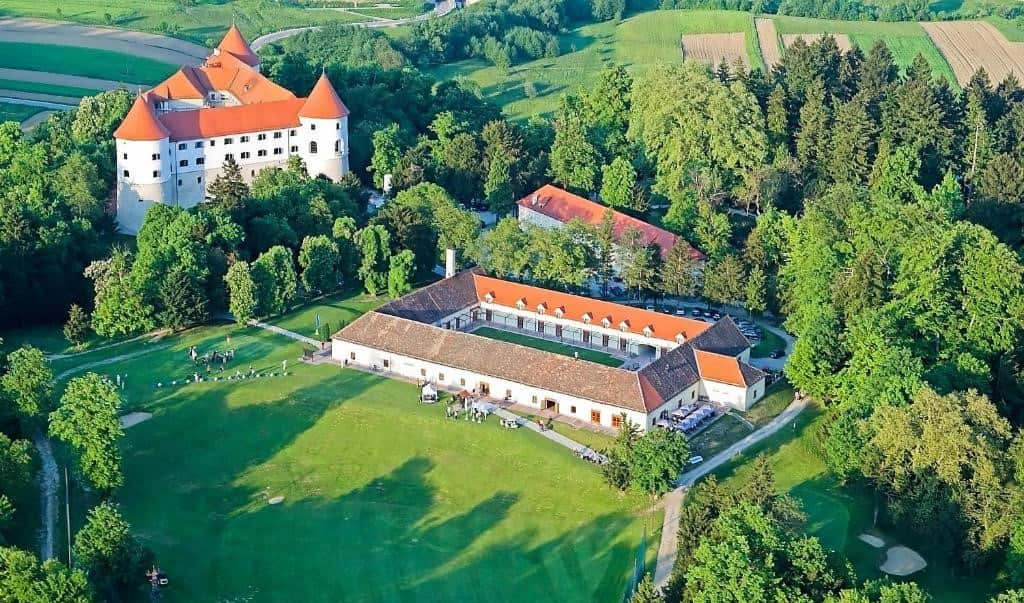 Slovenia castle hotels, stuning castle view from above.