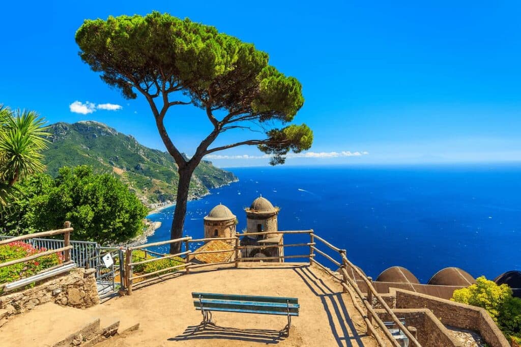 Ravello vs Amalfi Luxury Hotels. Ravello stunning view to the sea.