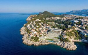 Dubrovnik vs Split Luxury Hotels. Beachfron view of the hotel and landscape.