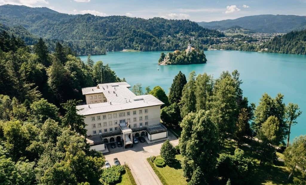 Slovenia vs Croatia luxury hotels. Stuning view of lake Bled and Vila Bled.