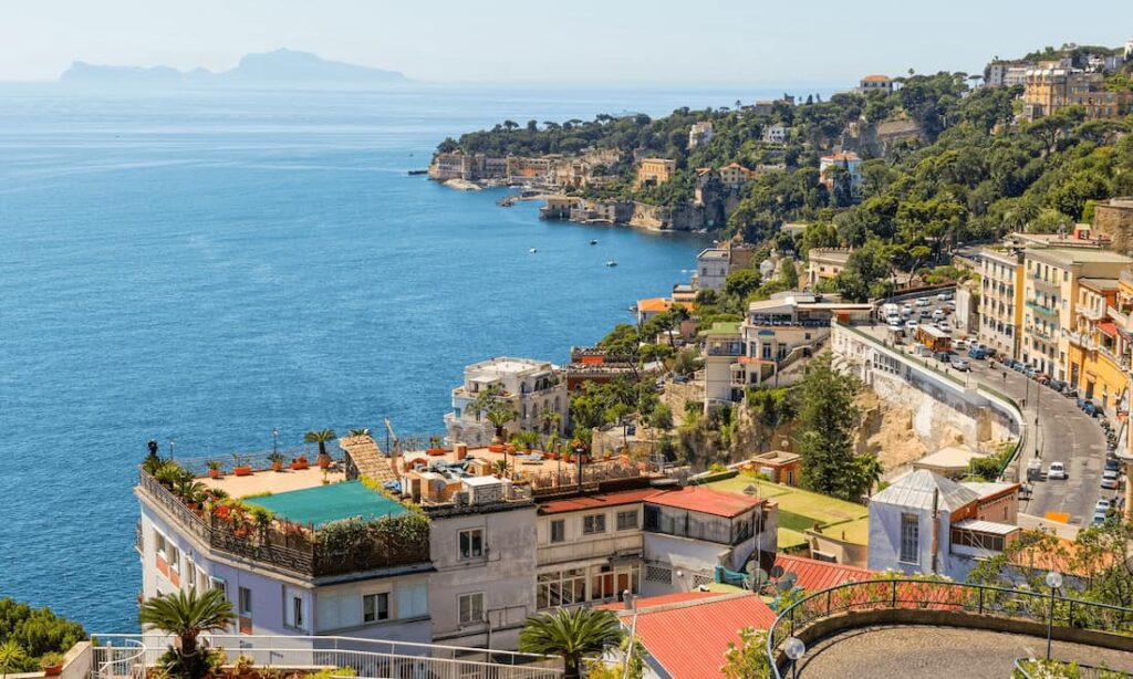 Capri or Taormina 5-star hotels. Stunning view of the seaside in Capri.