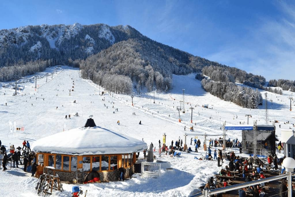 Ski Chalet Rentals in Kranjska Gora. Slope view.