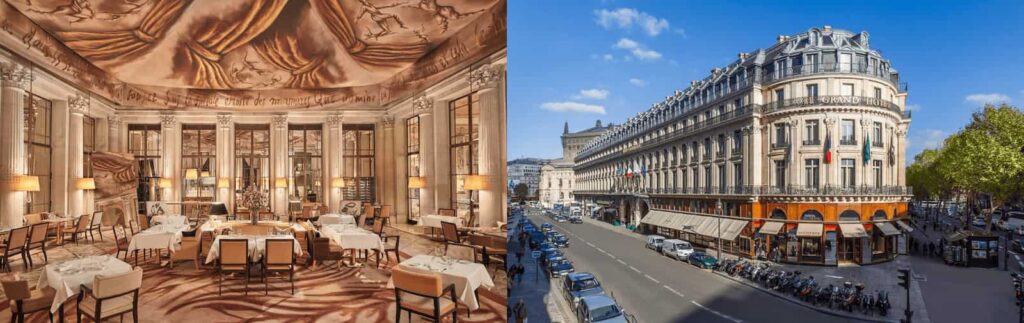 Best hotels in Paris: The 18th-century architecture of Le Meurice and the Second Empire Salon Opéra at InterContinental Le Grand.