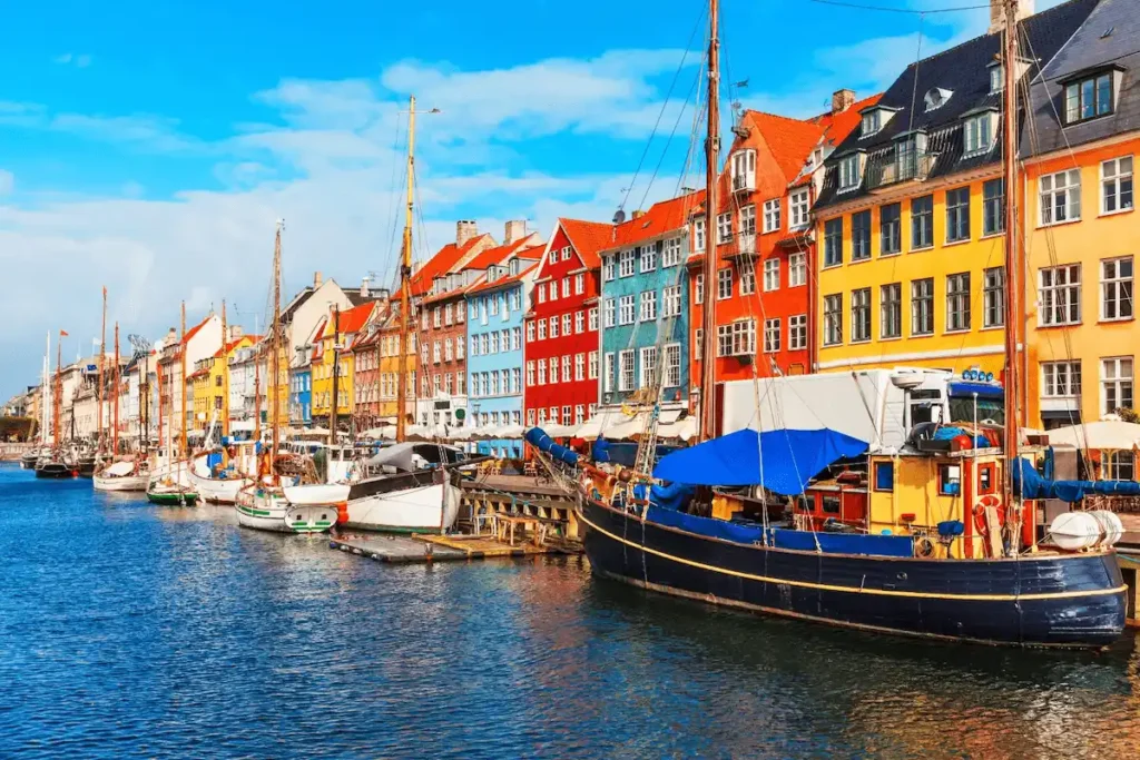 An audit of best historic hotels in Denmark: The 17th-century merchant estates and colorful gabled warehouses of Nyhavn, the architectural soul of the country.
