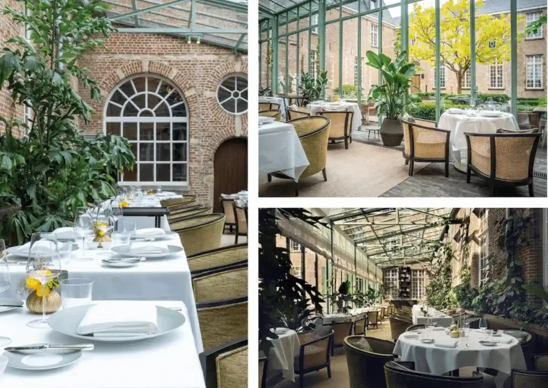 The 15th-century Gothic infirmary and 16th-century monastery chapel of the Botanic Sanctuary Antwerp, the city's most significant landmark and the best hotels in Antwerp.