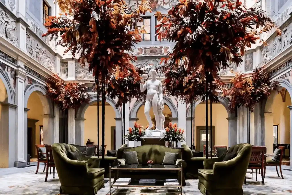 The 15th-century Palazzo della Gherardesca at the Four Seasons, a verified Renaissance landmark and one of the best hotels in Florence.