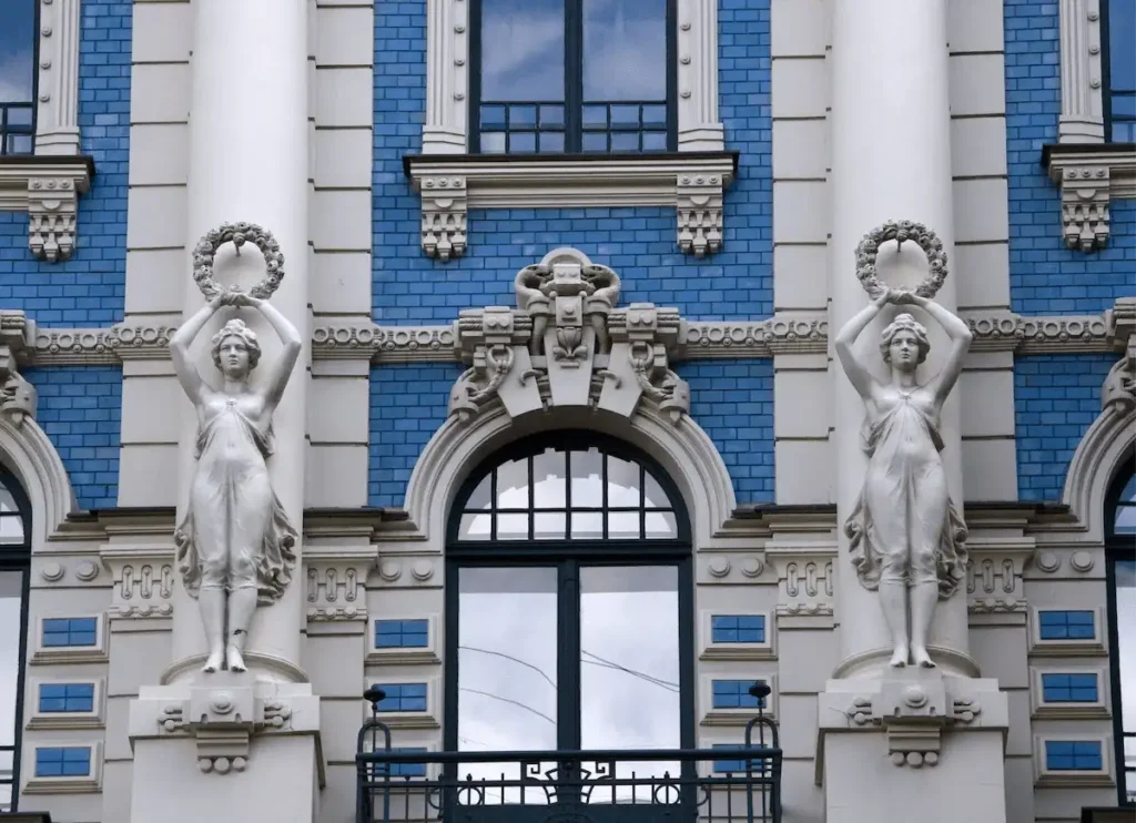 The 19th-century facade of the Grand Palace Hotel, originally the State Bank of Latvia, a key heritage asset for best hotels in Riga.
