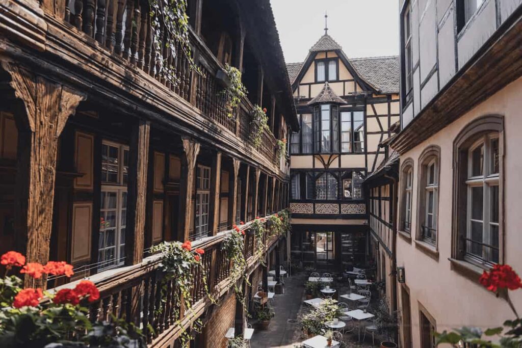 Best hotels in Strasbourg - Hotel Cour du Corbeau MGallery, a preserved 16th-century coaching inn and timber-framed architectural landmark.
